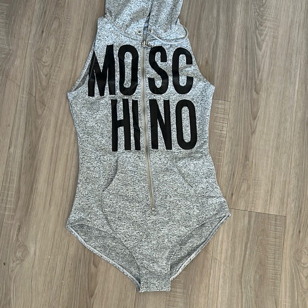 Moschino Gray Sleeveless Bodysuit